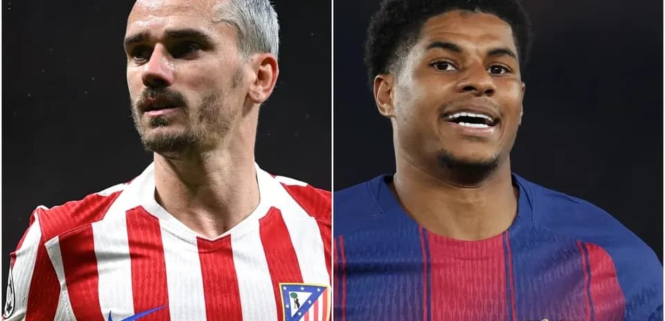 Antoine Griezmann y Marcus Thuram en uniforme de fútbol