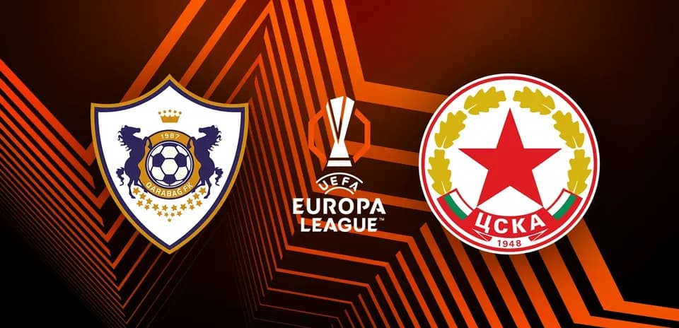 Logos de Qarabag y CSKA Sofia en UEFA Europa League