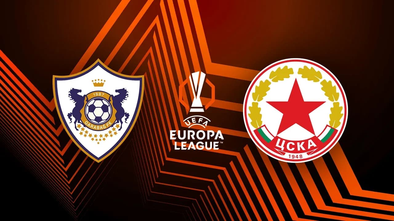 Logos de Qarabag y CSKA Sofia en UEFA Europa League