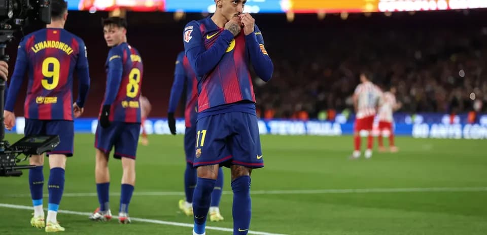 Jugador de Barcelona celebrando un gol