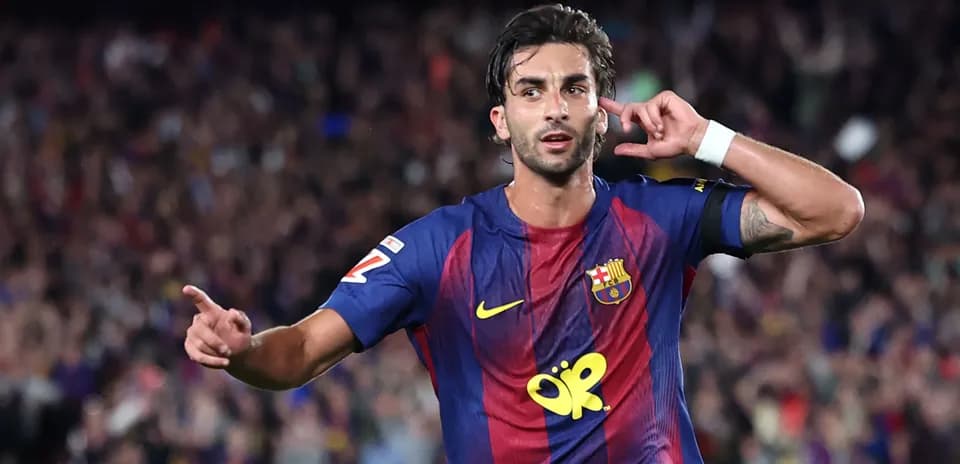Jugador de Barça celebrando un gol en el estadio