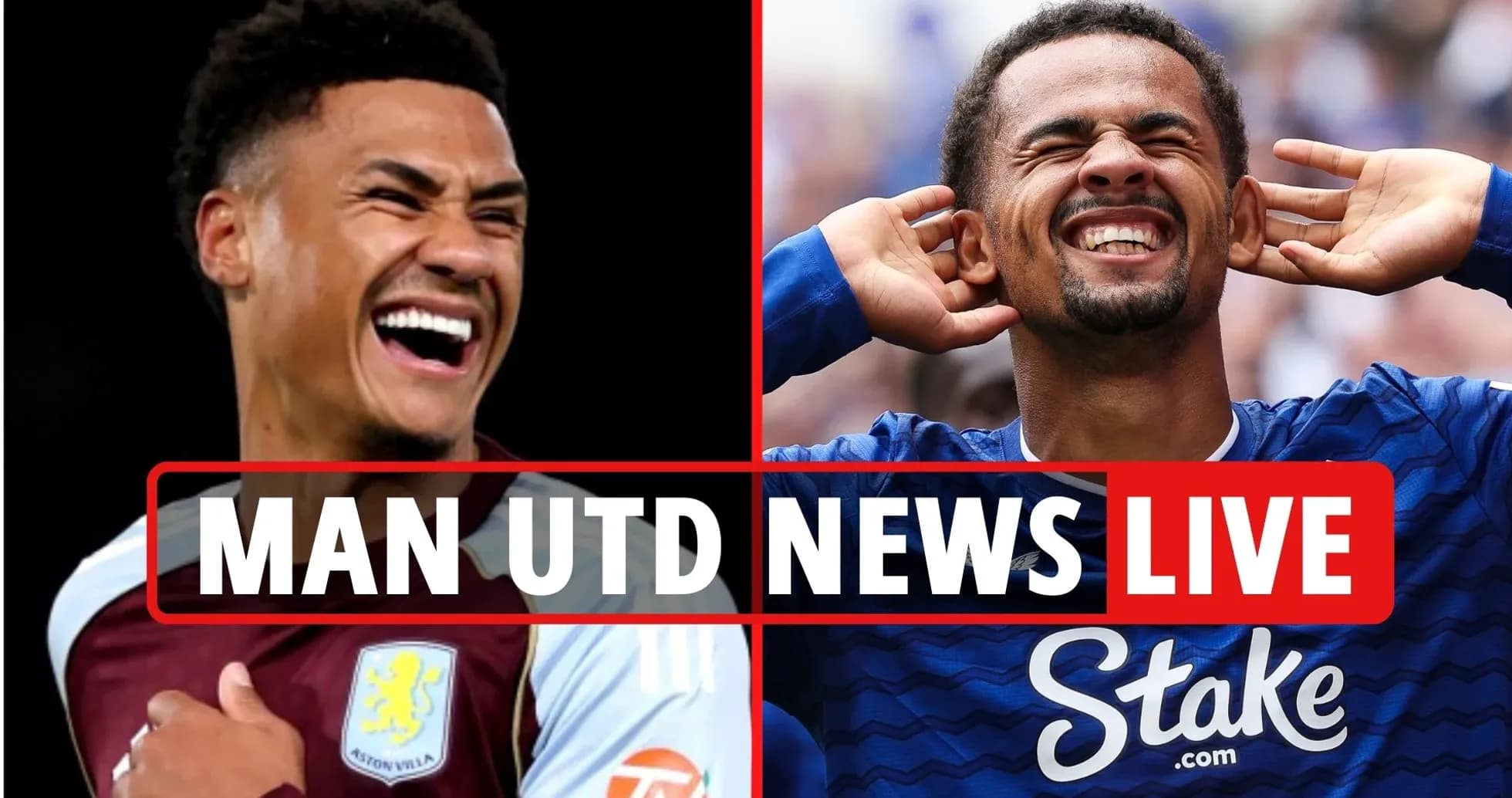 Dos jugadores sonriendo en un montaje de noticias