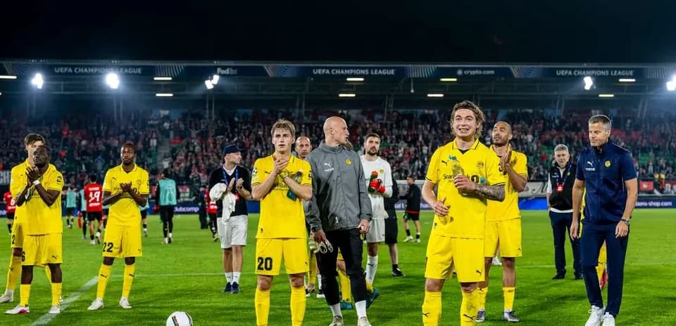 Jugadores de Bodo/Glimt celebrando en la cancha