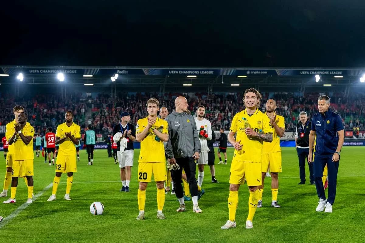 Jugadores de Bodo/Glimt celebrando en la cancha