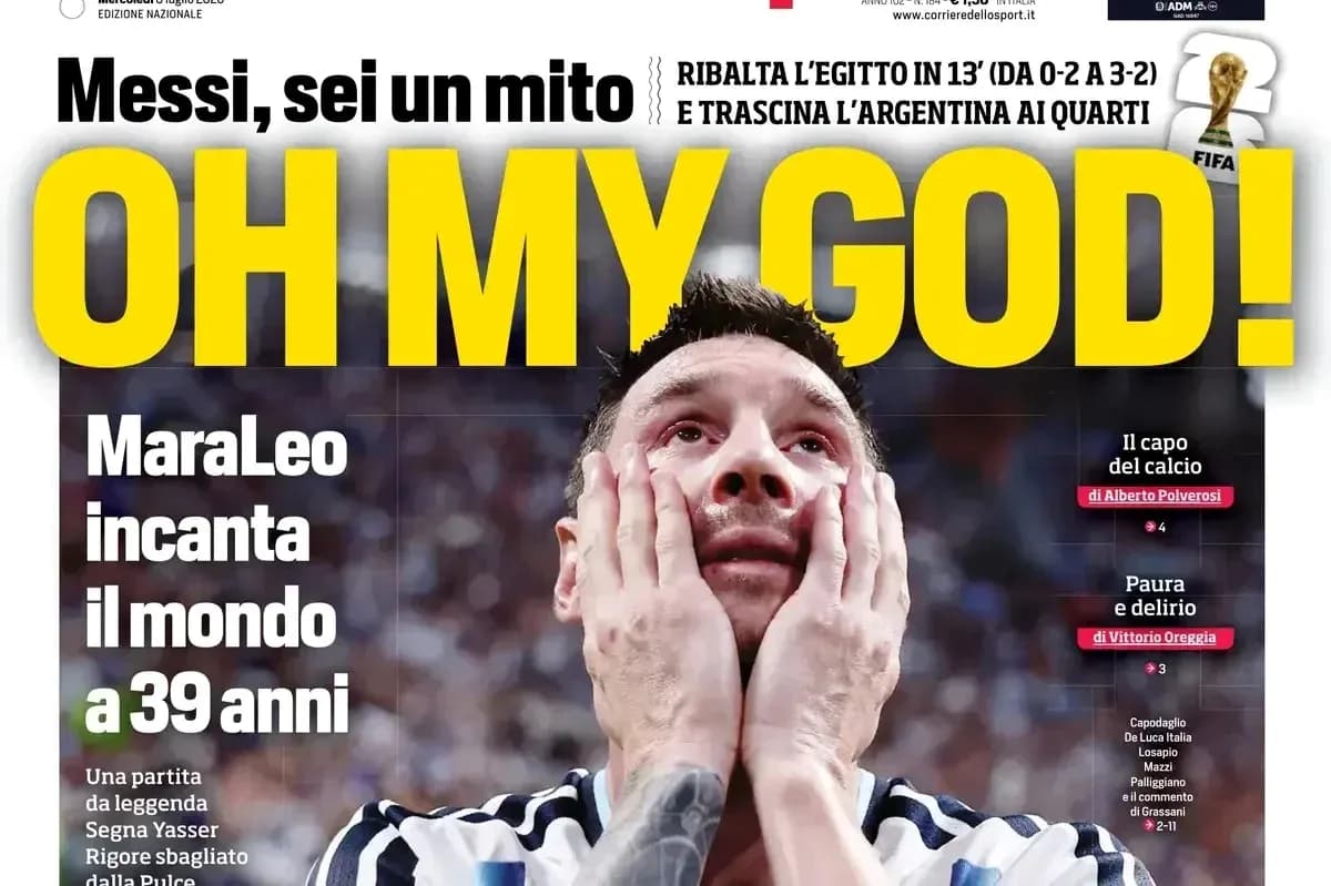 Lionel Messi with hands on face after match