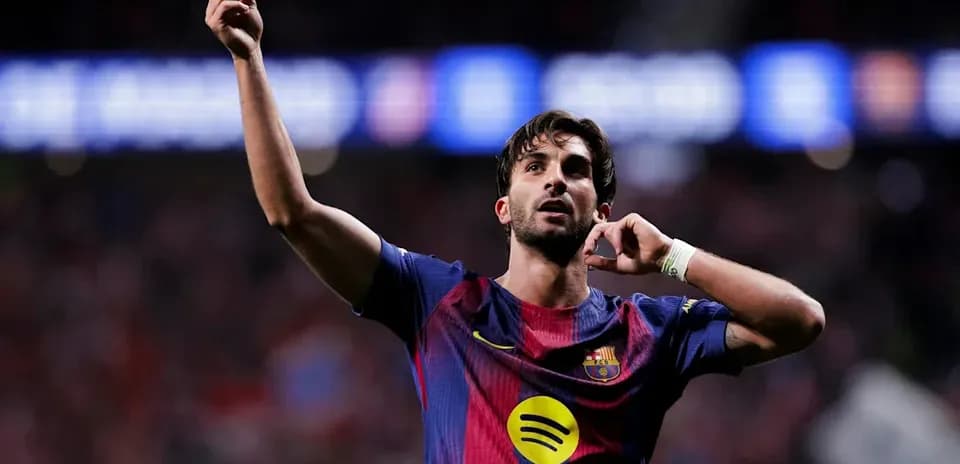 Jugador de Barcelona celebrando un gol durante el partido