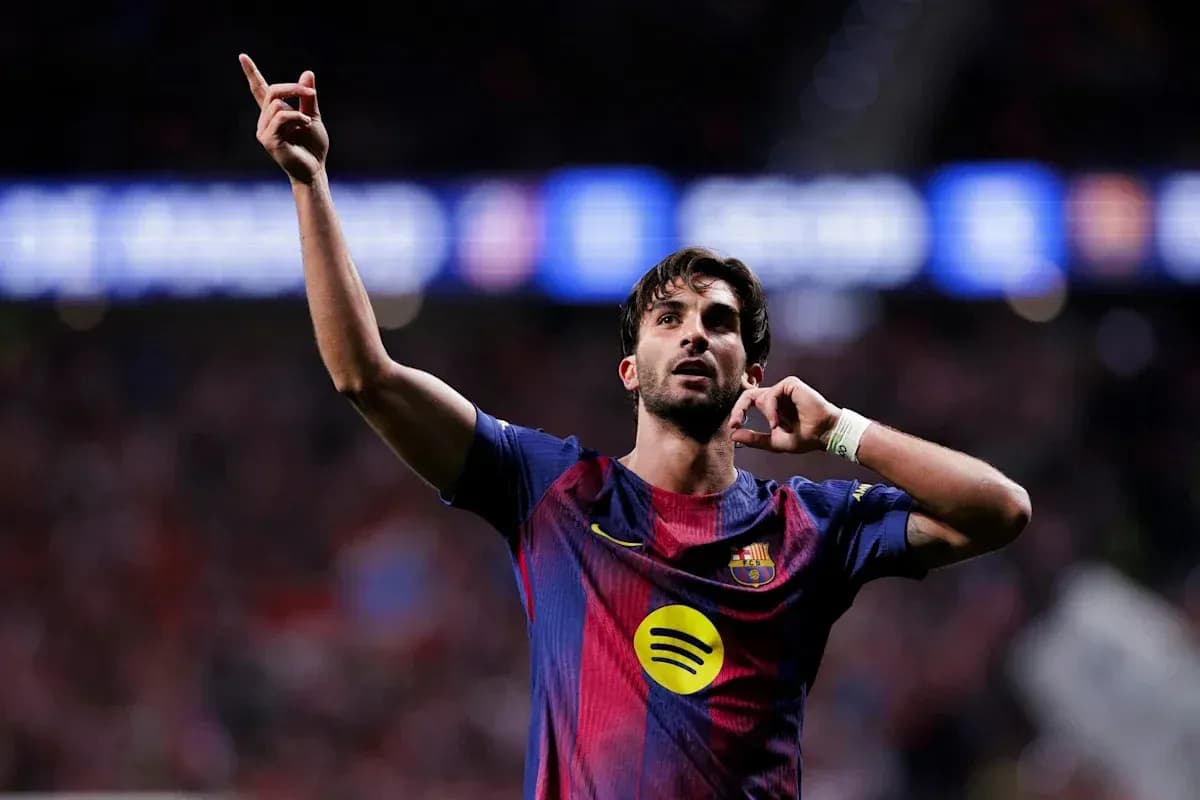 Jugador de Barcelona celebrando un gol durante el partido