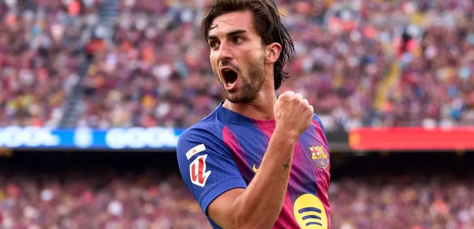 Jugador del FC Barcelona celebrando un gol