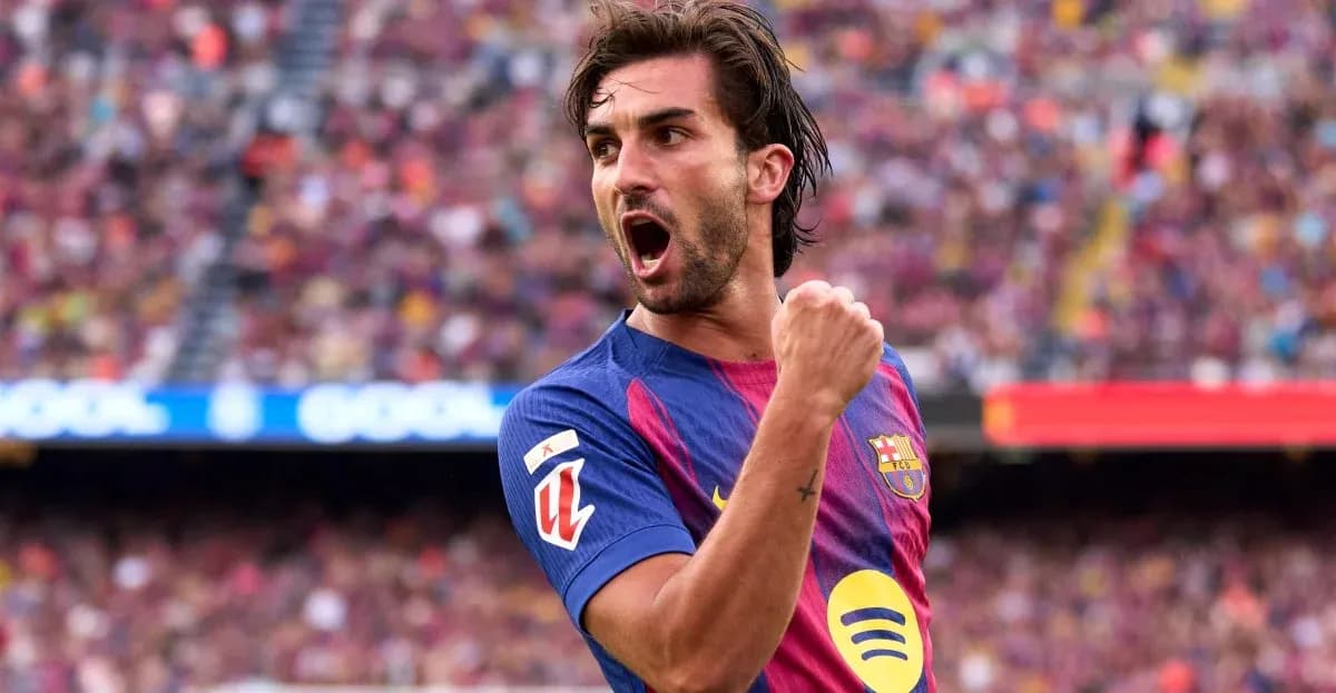 Jugador del FC Barcelona celebrando un gol