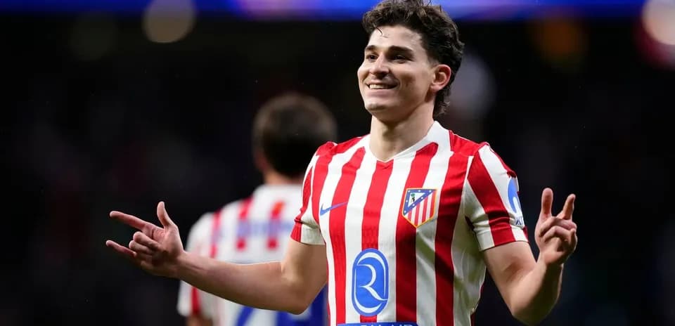 Jugador de Atlético de Madrid celebrando un gol