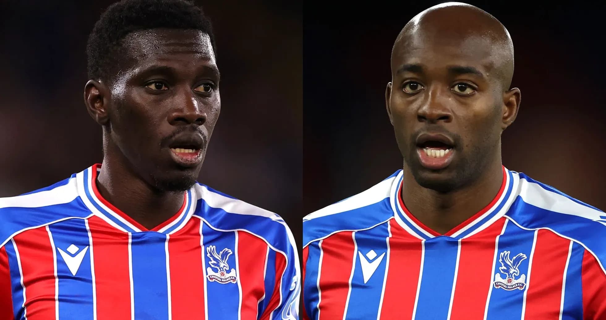 Dos jugadores de Crystal Palace en acción