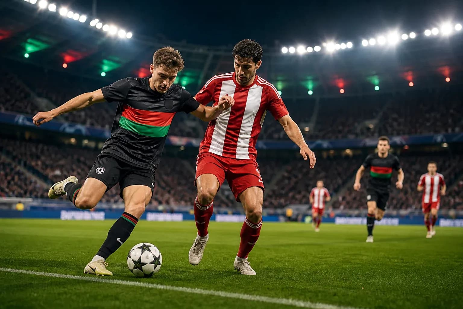 Jugador de NEC Nijmegen compitiendo por el balón