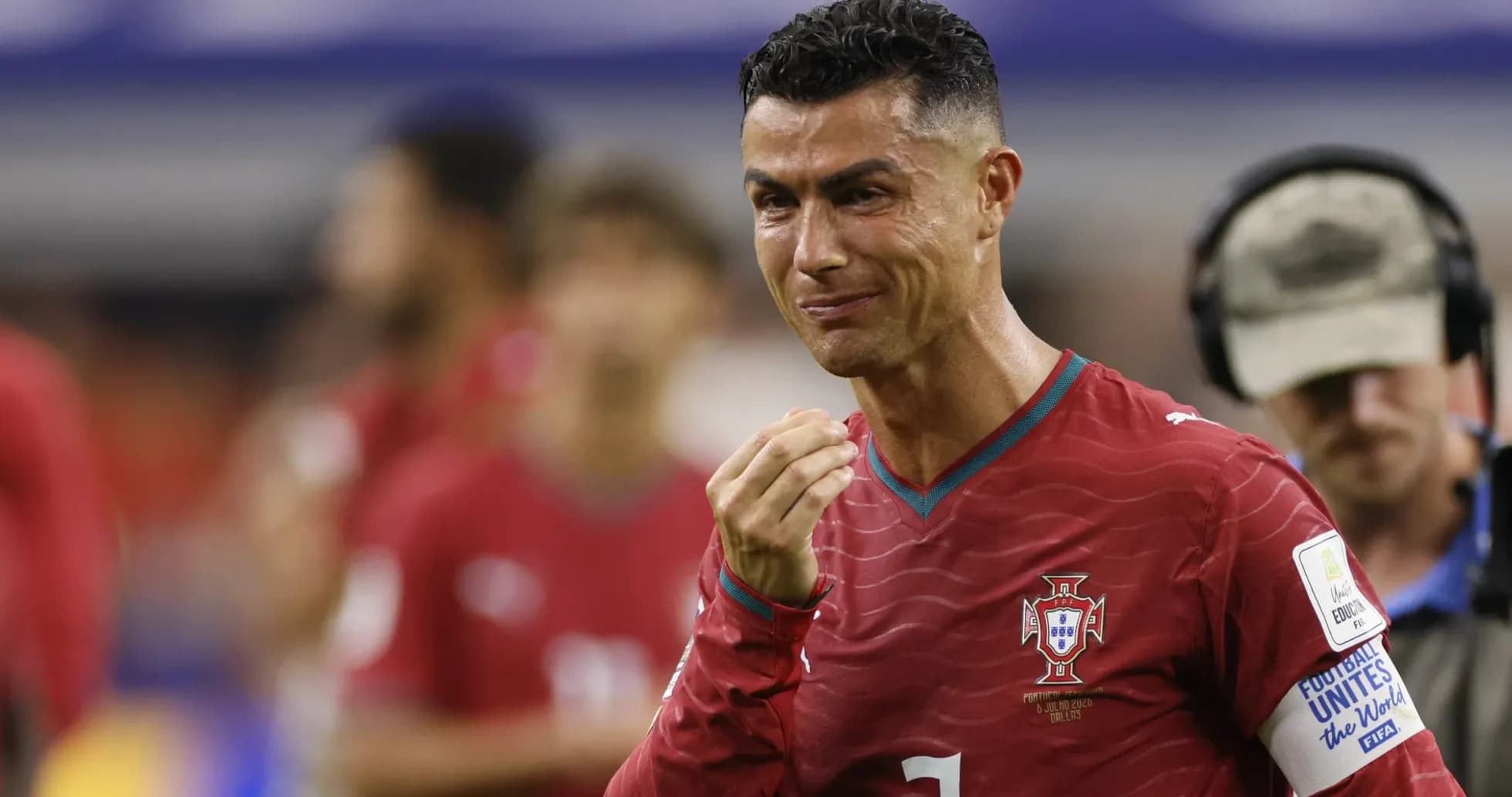 Cristiano Ronaldo durante un partido con Portugal