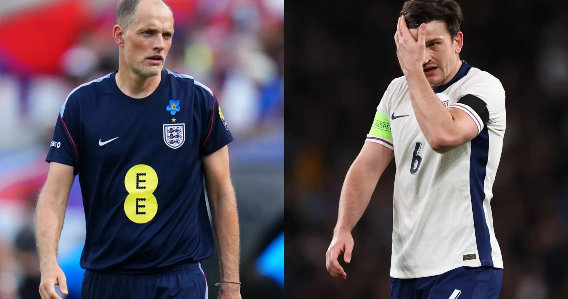 Entrenador y jugador de Inglaterra durante un partido