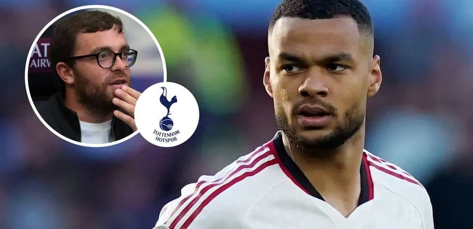Jugador en acción con logo de Tottenham Hotspur