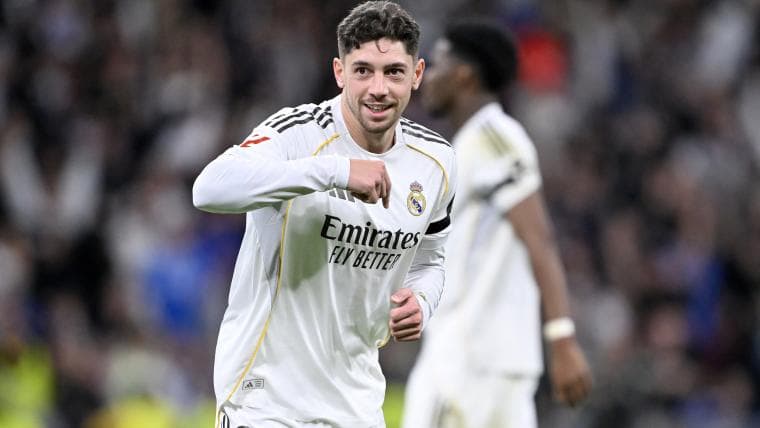 Jugador de Real Madrid celebrando un gol