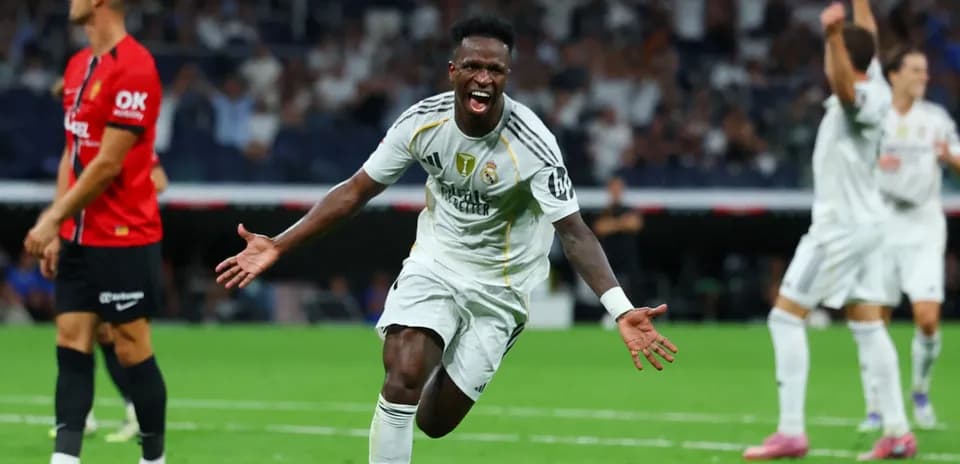 Vinícius Jr. celebra un gol contra Mallorca