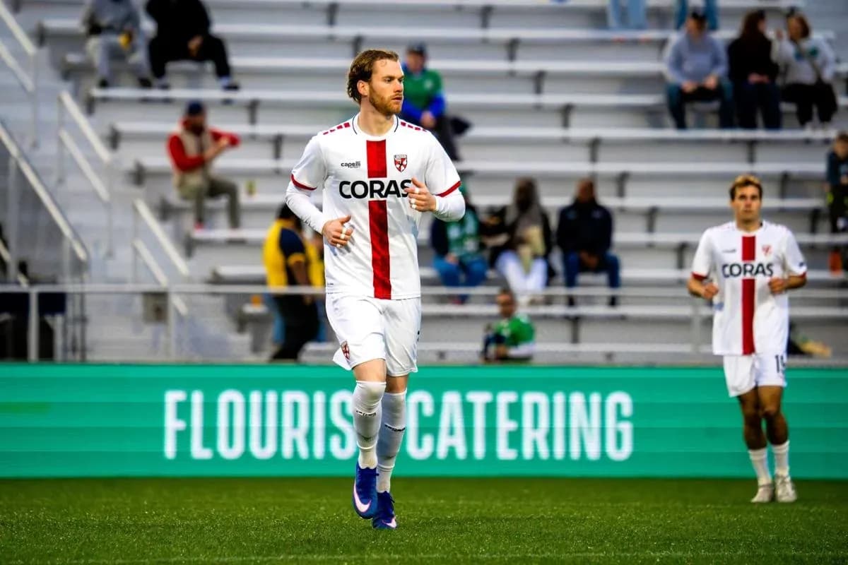 Jugador de Loudoun United en el campo
