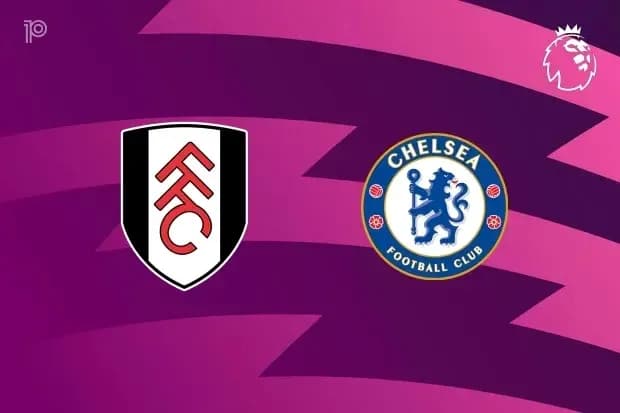 Logos de Fulham y Chelsea en fondo morado