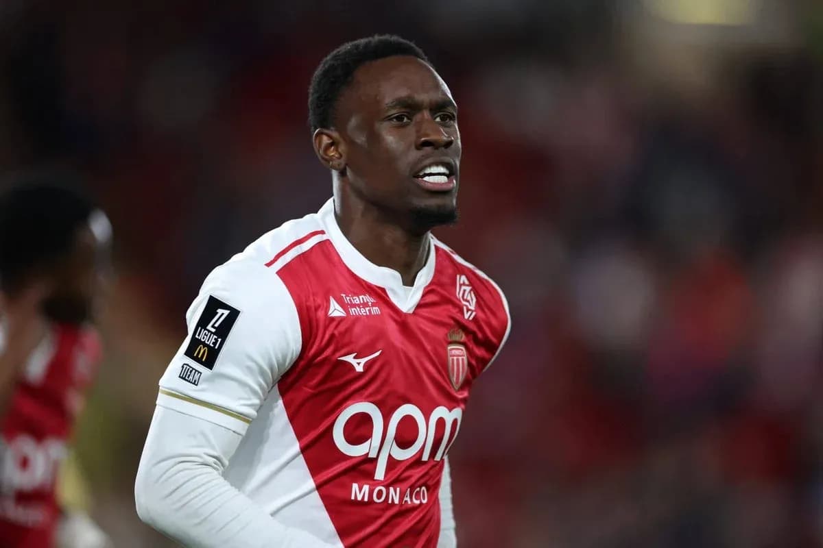 Jugador de AS Monaco en acción durante partido