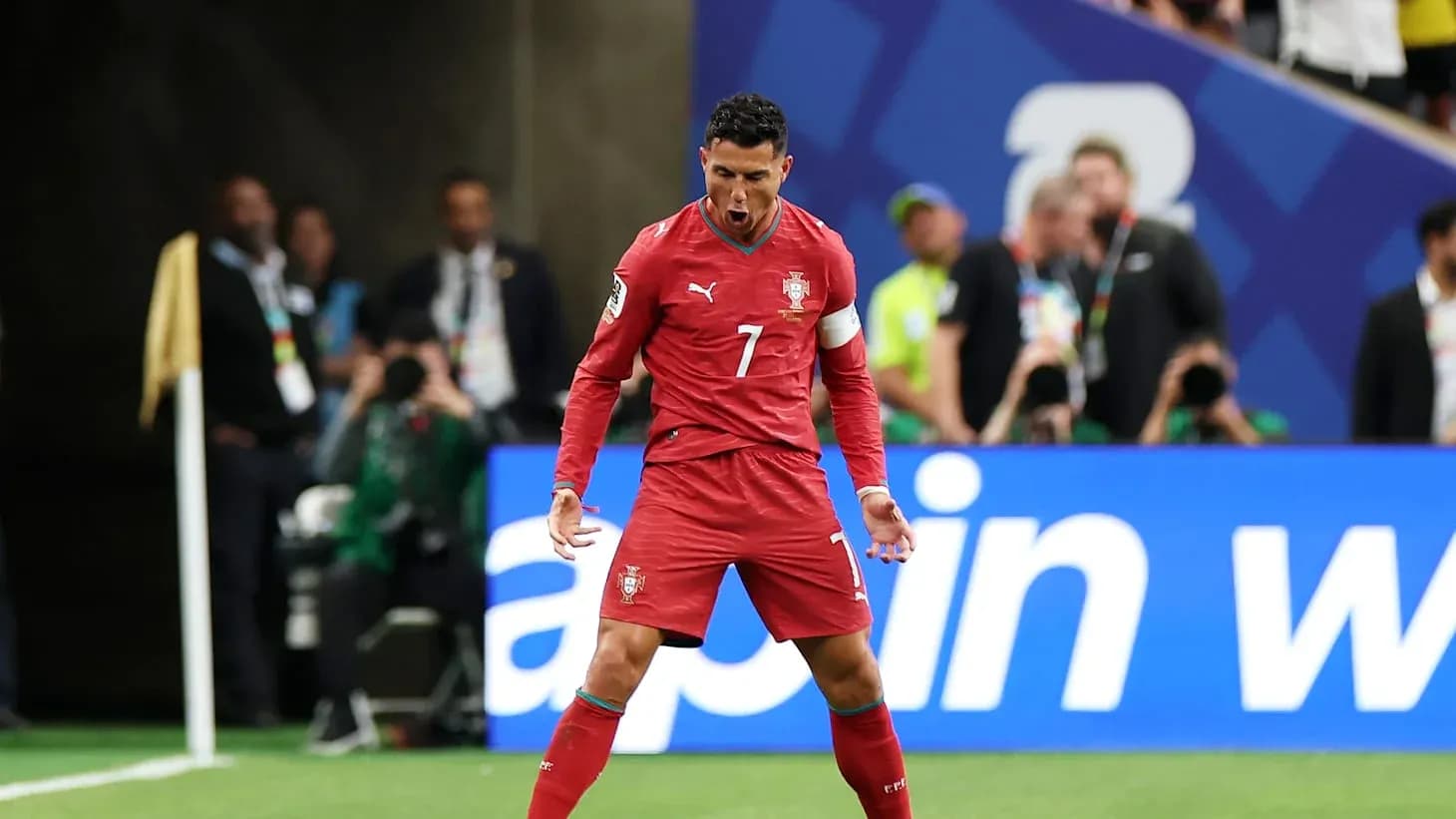 Cristiano Ronaldo celebrando un gol para Portugal