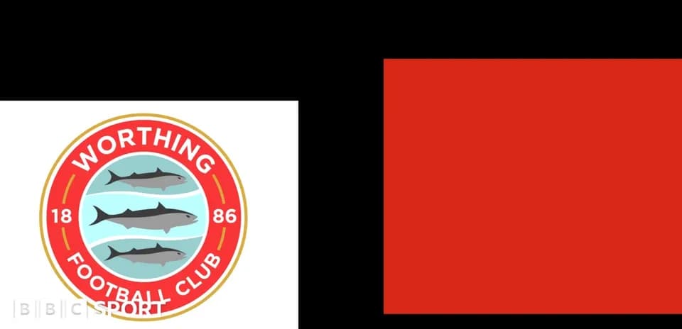 Escudo del Worthing Football Club en fondo blanco