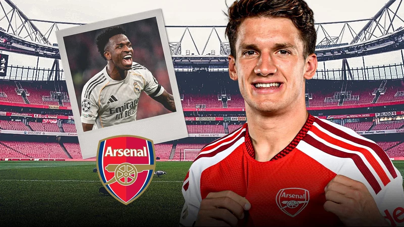Jugador de Arsenal sonriendo en el Emirates Stadium
