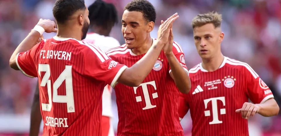 Jugadores de Bayern Múnich celebrando un gol