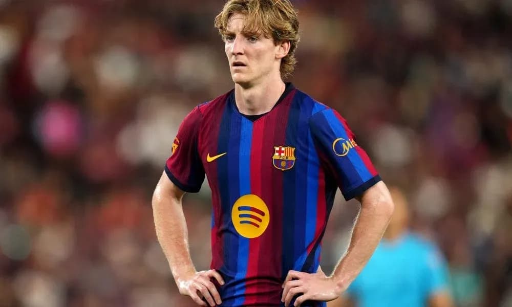 Jugador de Barcelona en campo durante partido