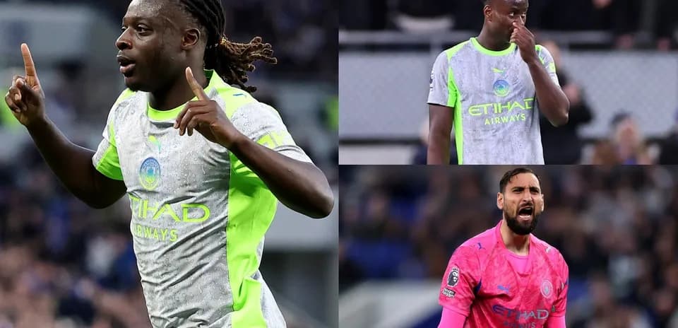 Jugadores de Manchester City en acción durante partido