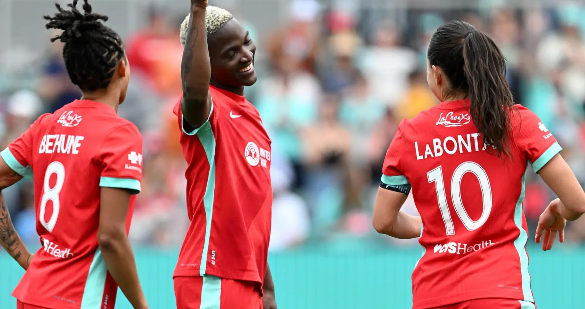 Jugadoras del North Carolina Courage celebrando