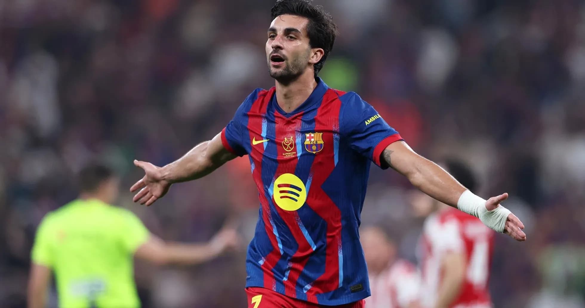 Jugador del FC Barcelona celebrando un gol