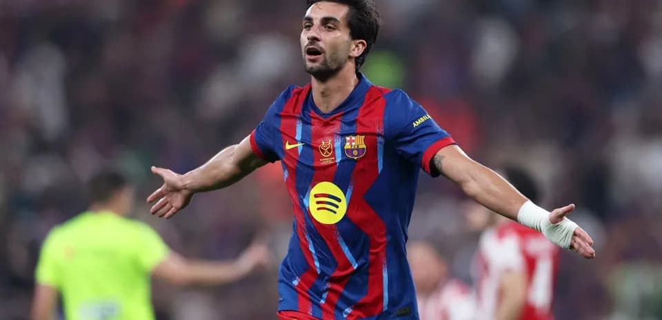 Jugador del FC Barcelona celebrando un gol