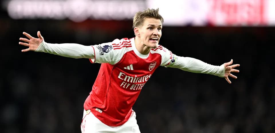 Jugador del Arsenal celebrando un gol