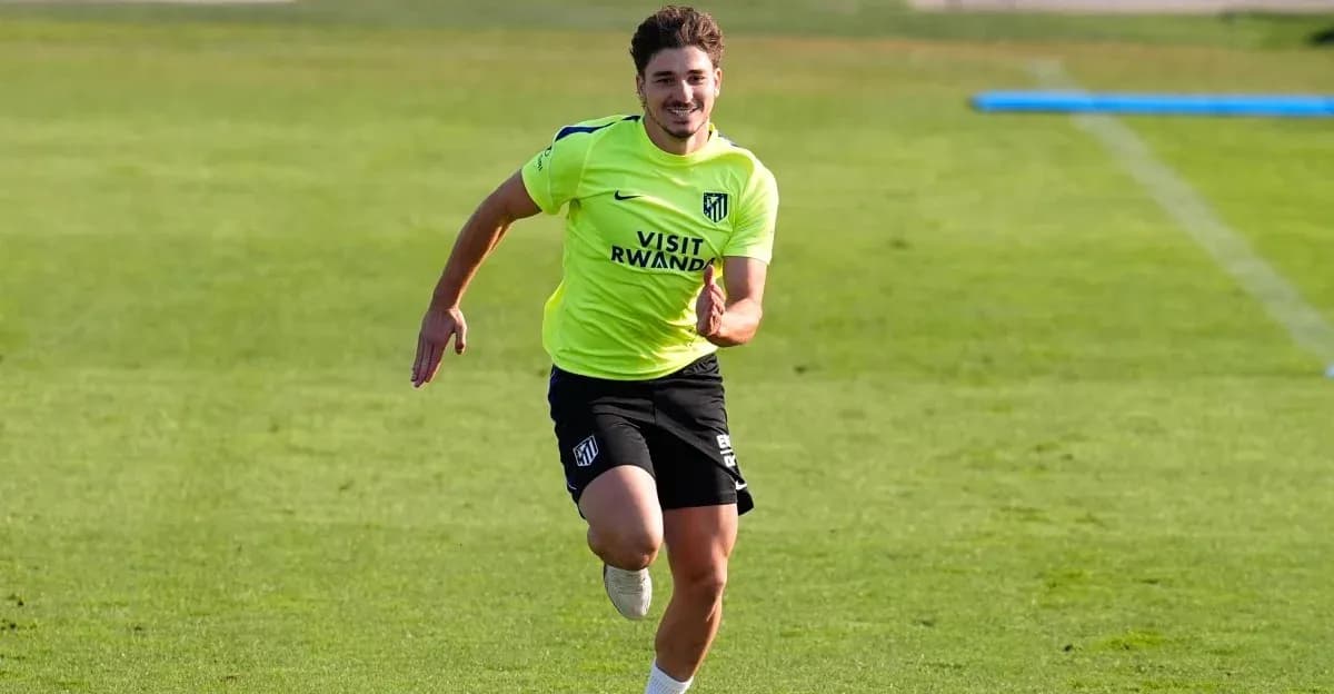 Jugador corriendo durante la sesión de entrenamiento