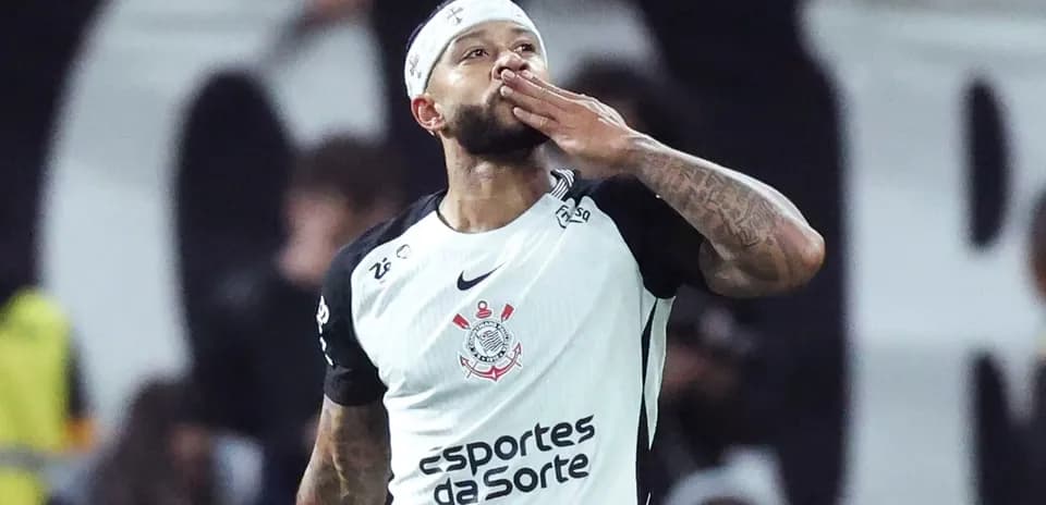 Jugador del Corinthians celebrando un gol