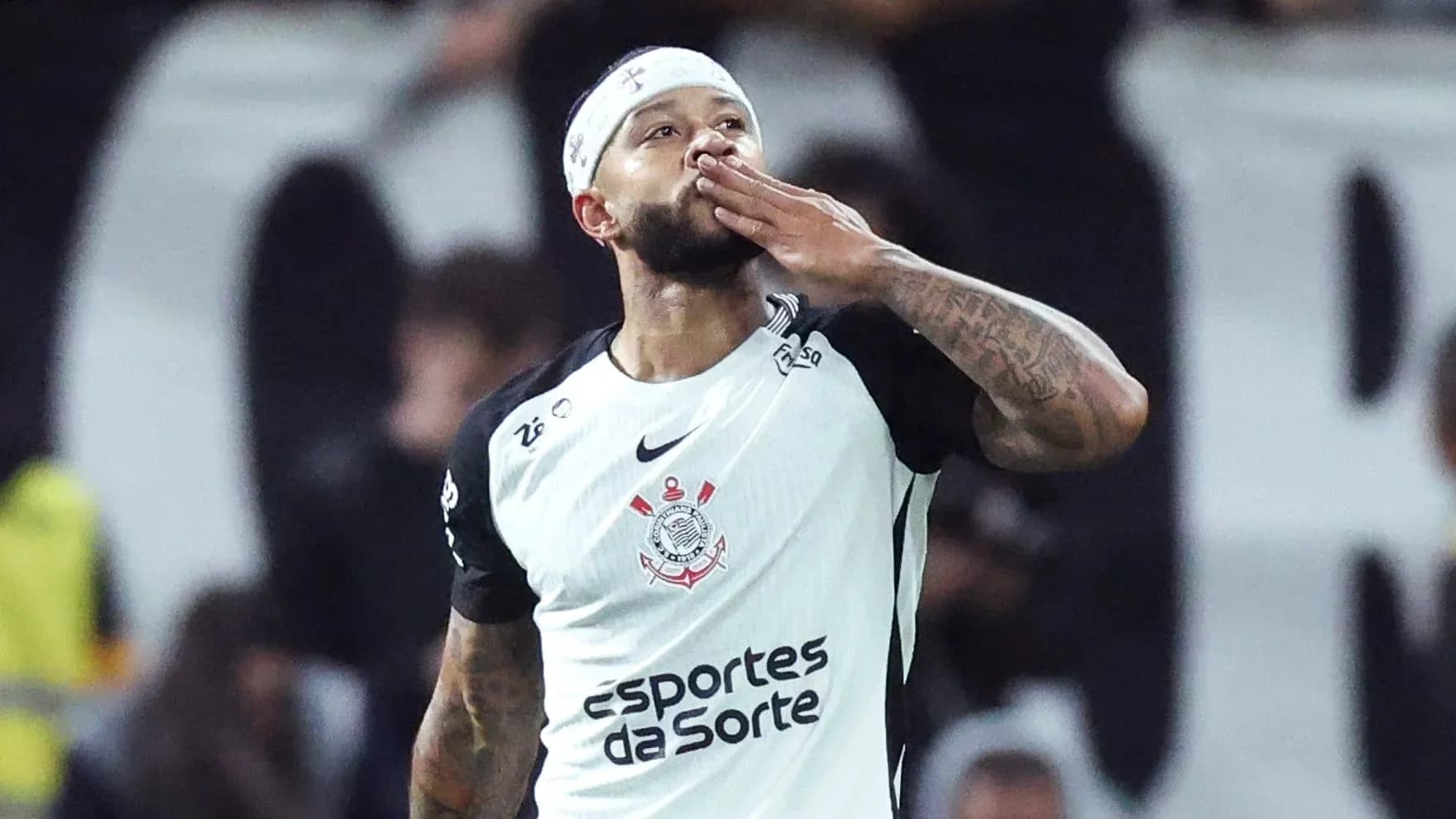 Jugador del Corinthians celebrando un gol