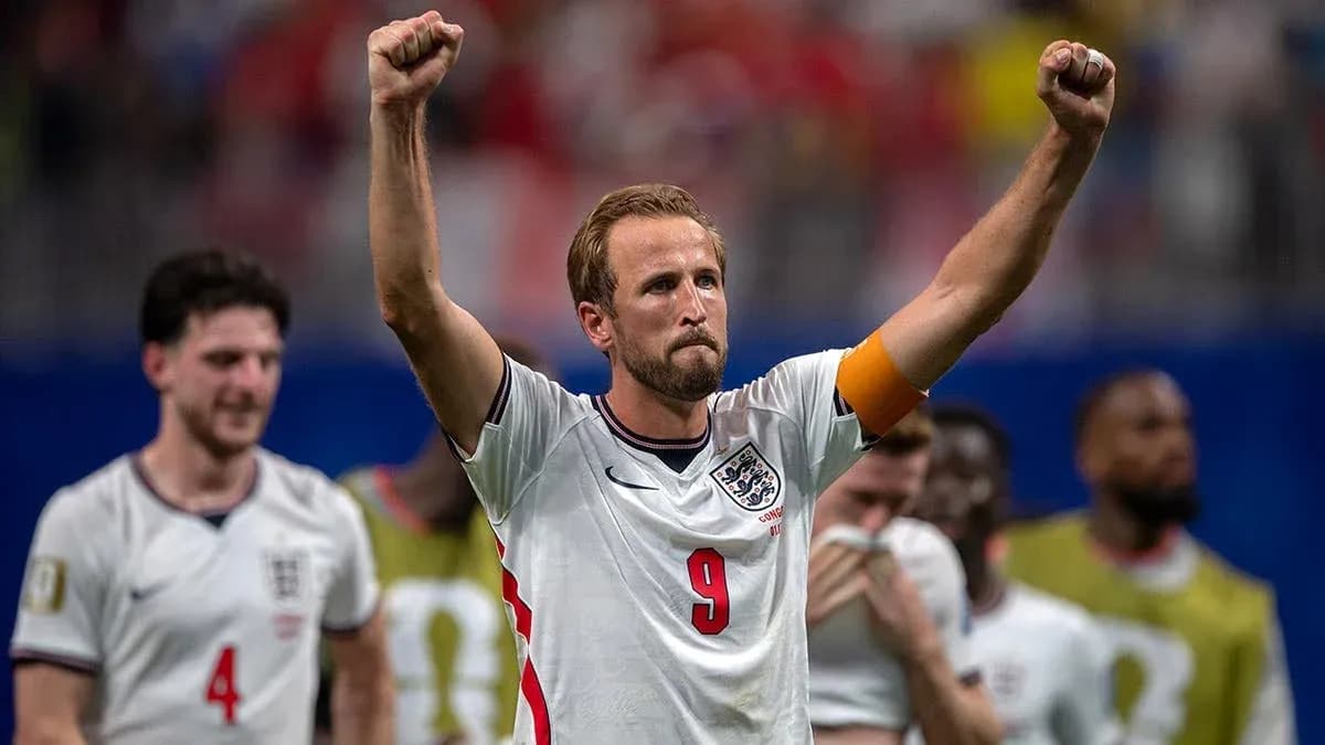 Harry Kane celebrando tras un partido de fútbol