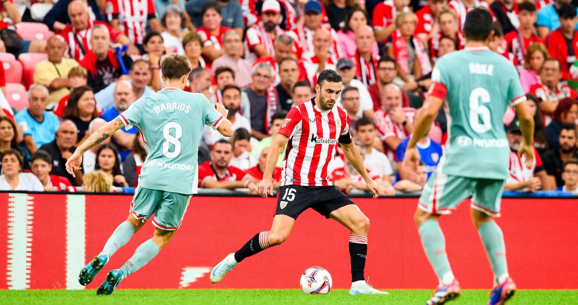 Jugadores de Athletic Club durante el partido