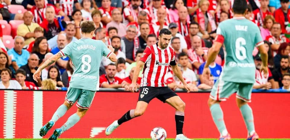 Jugadores de Athletic Club durante el partido