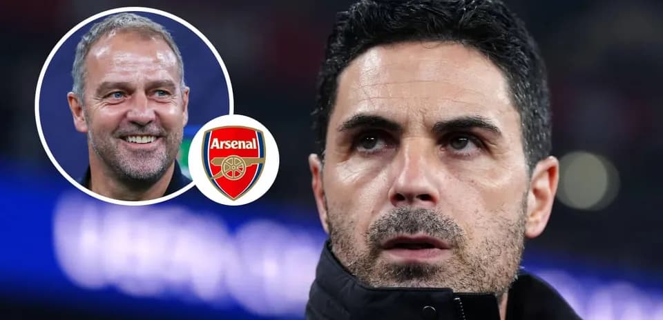 Entrenador de Arsenal con logo del club en la imagen