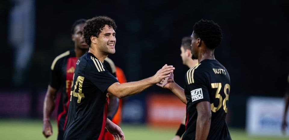 Jugadores de Atlanta United II celebrando