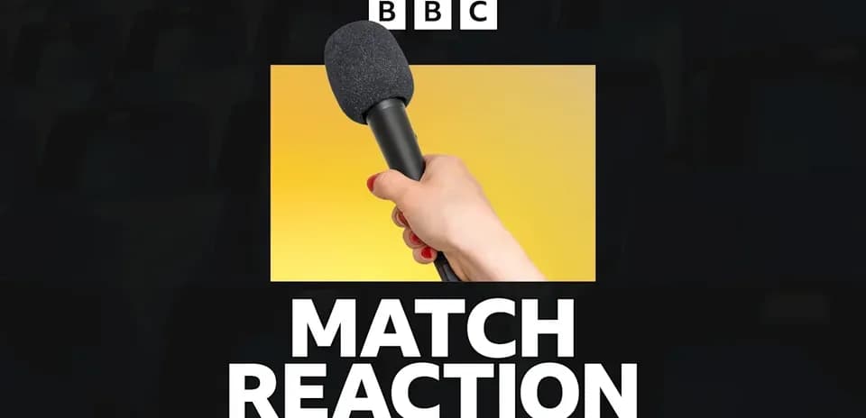 Mic held up for match reaction segment