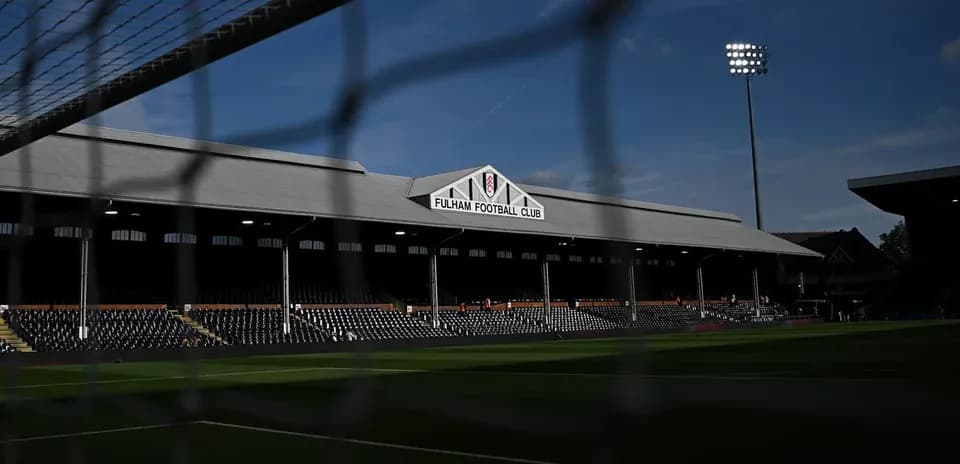 Vista del estadio Fulham Football Club desde la portería