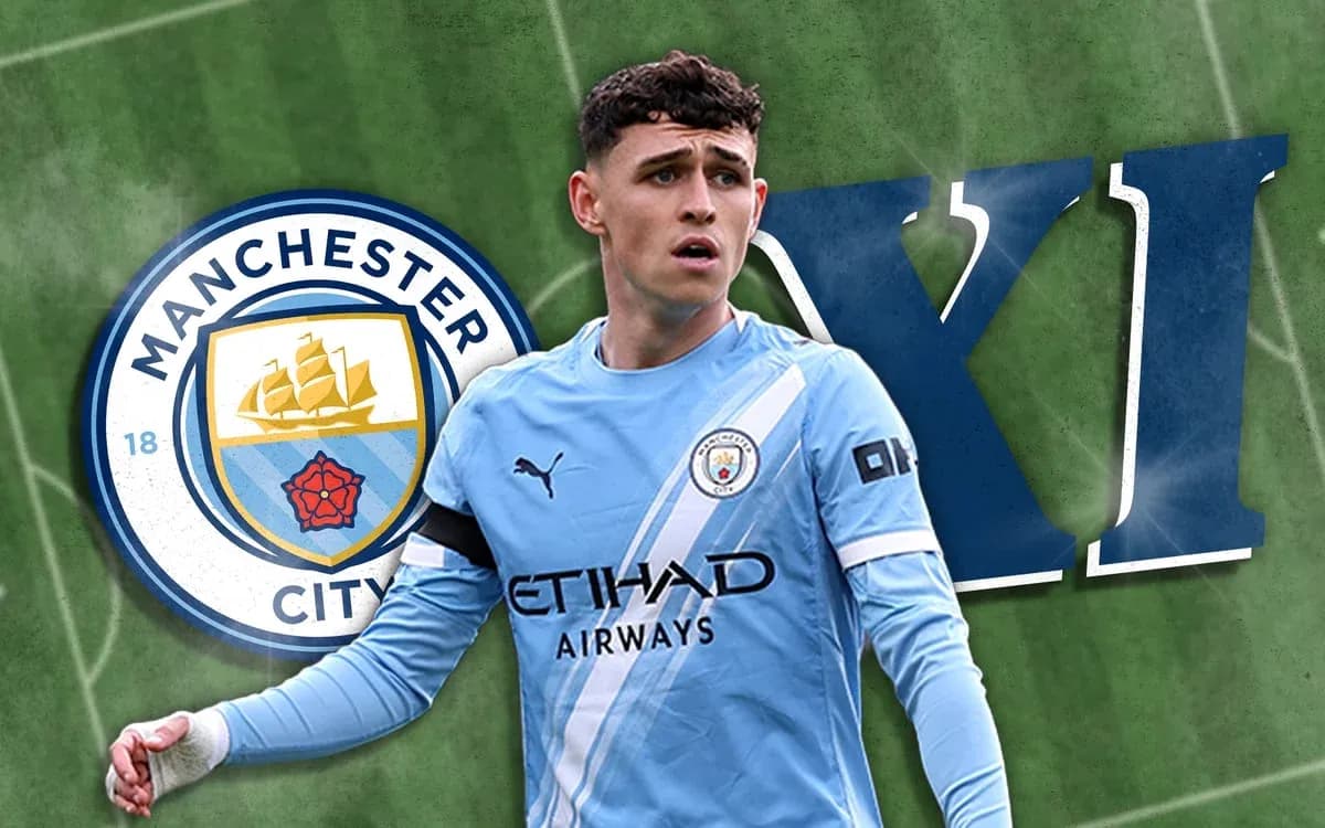 Phil Foden en uniforme de Manchester City