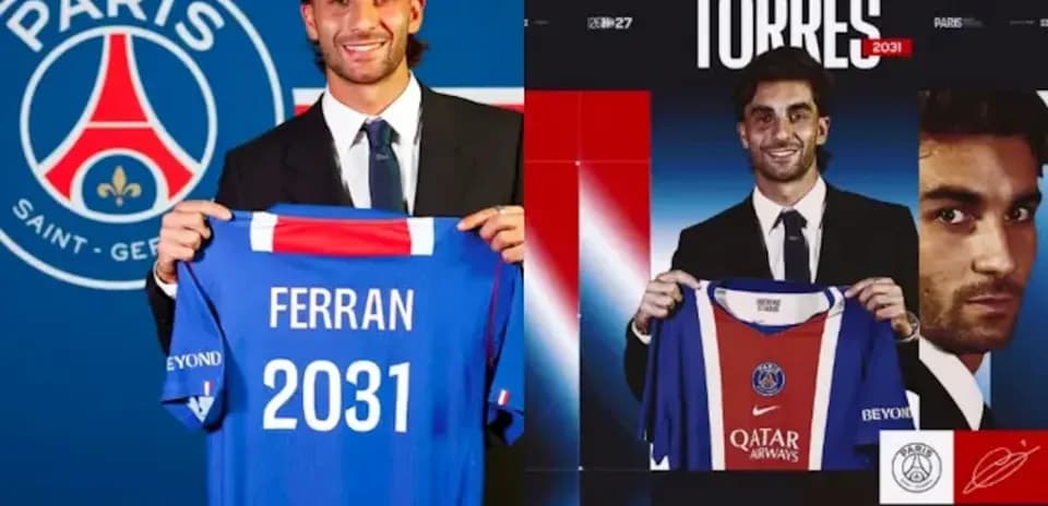 Ferran Torres presenta camiseta del PSG en anuncio