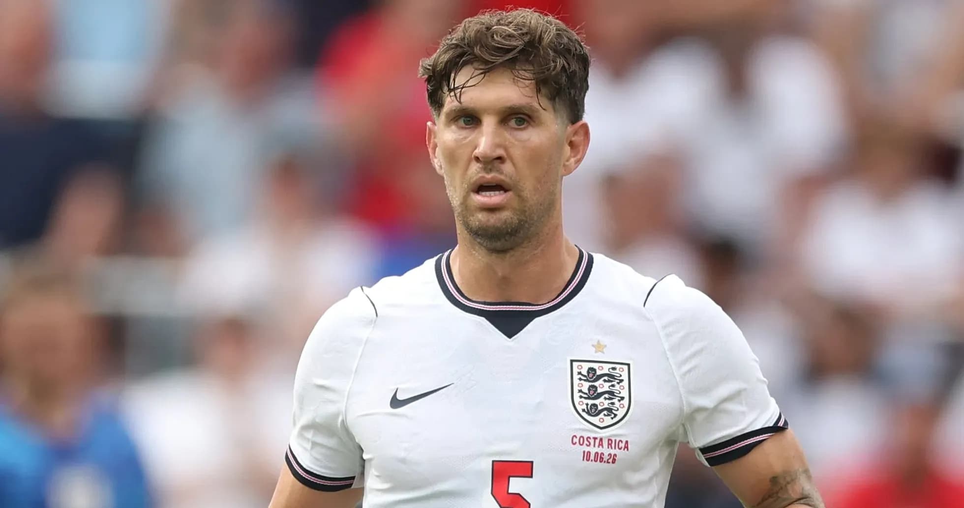 Jugador de Inglaterra en el campo durante el partido