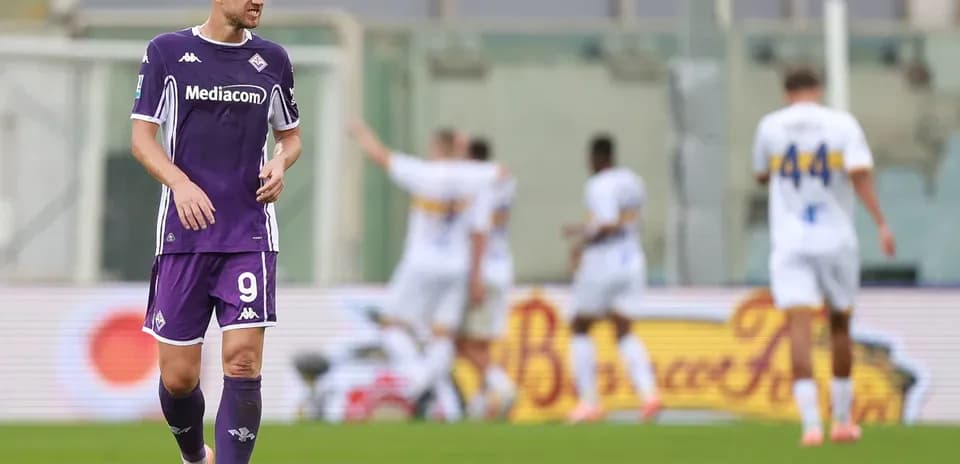 Jugador de Fiorentina en el partido contra Lecce