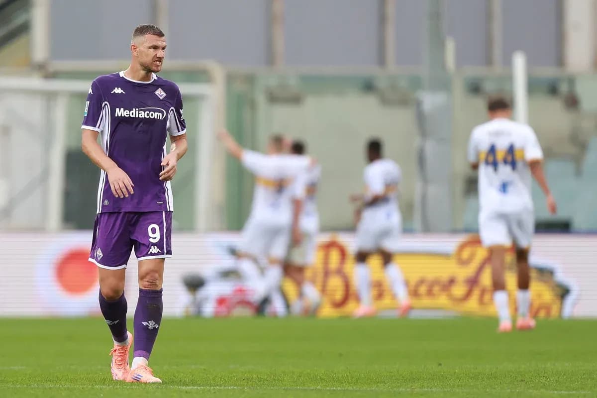 Jugador de Fiorentina en el partido contra Lecce
