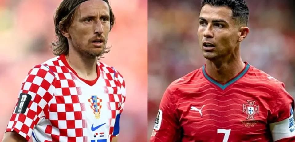 Modric y Ronaldo antes del partido